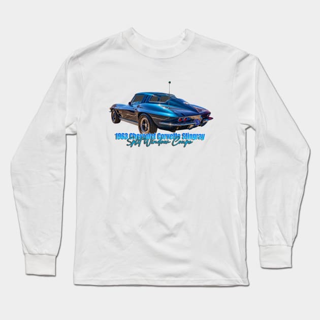 1963 Chevrolet Corvette Stingray Split Window Coupe Long Sleeve T-Shirt by Gestalt Imagery